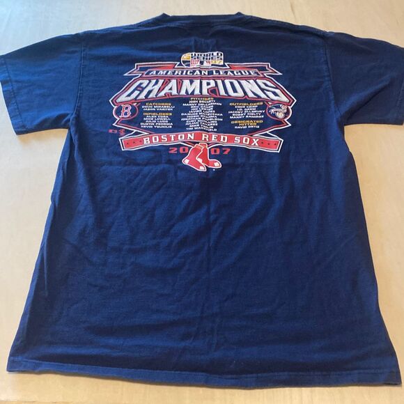 2007 Boston Red Sox Delta T-Shirt ALCS Champions blue short sleeve - Picture 6 of 7
